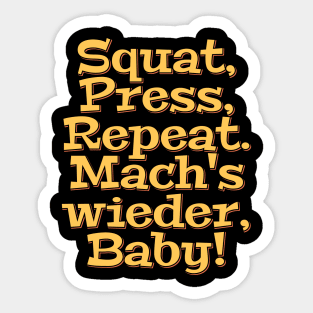 Squat Press Repeat Sticker